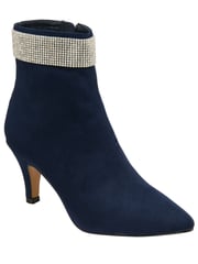 Lotus Navy Blue Stiletto-Heel Shoes Boots - Image 1 of 4