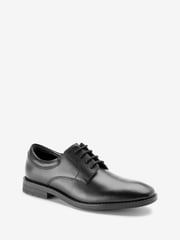 Black School Leather Plain Front  Lace-Up Shoes - Image 3 of 9