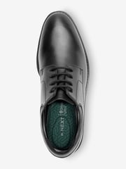 Black School Leather Plain Front  Lace-Up Shoes - Image 4 of 9