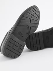 Black School Leather Plain Front  Lace-Up Shoes - Image 8 of 9