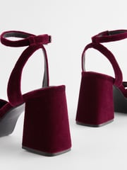 Berry Red Forever Comfort® Flare Platform Sandals - Image 4 of 5