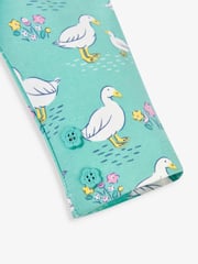 JoJo Maman Bébé Duck Egg 2-Pack Duck Print & Pink Leggings - Image 4 of 7
