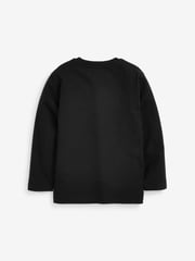 Black 2 Pack Long Sleeve T-Shirts (3-16yrs) - Image 3 of 5