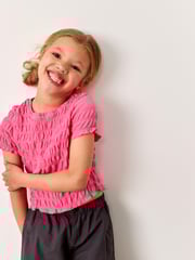 Pink Textured T-Shirt (3-16yrs) - Image 4 of 6