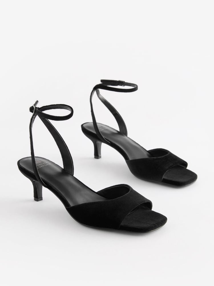 Black Forever Comfort® Low Heeled Sandals - Image 1 of 5