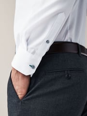 White/Sage Green Slim Fit Occasion Shirt And Tie Pack - Image 6 of 8