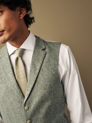 Green Nova Fides Italian Wool Blend Suit: Waistcoat - Image 4 of 8