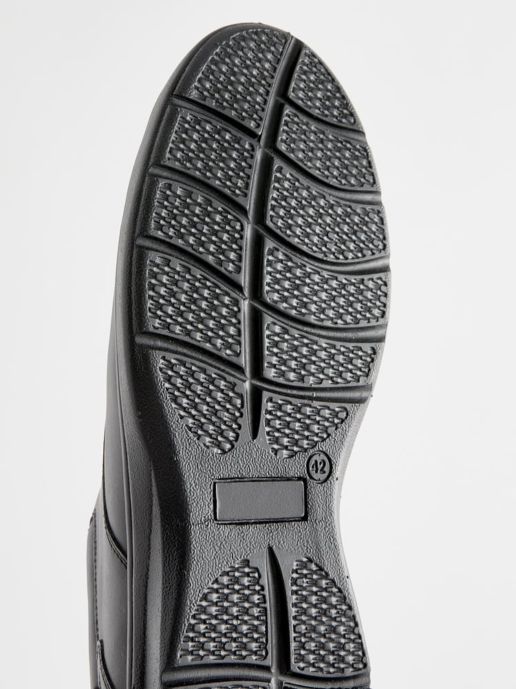 Black Wide Fit Leather Derby Shoes - Image 6 of 6