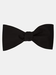 MOSS Black Self Tie Silk Bow Tie - Image 1 of 2