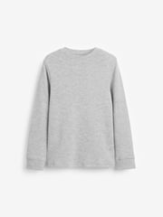 Grey/White Long Sleeve Thermal Tops 2 Pack (2-16yrs) - Image 2 of 5