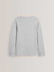 Grey/White Long Sleeve Thermal Tops 2 Pack (2-16yrs) - Image 3 of 5