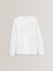 Grey/White Long Sleeve Thermal Tops 2 Pack (2-16yrs) - Image 4 of 5