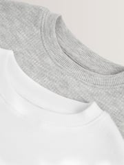 Grey/White Long Sleeve Thermal Tops 2 Pack (2-16yrs) - Image 5 of 5