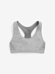Black/Grey 2 Pack Seamfree Racer Back Crop Top (7-16yrs) - Image 1 of 4