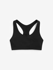 Black/Grey 2 Pack Seamfree Racer Back Crop Top (7-16yrs) - Image 2 of 4