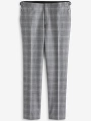 Light Grey Tailored Fit Textured Suit: Trousers - Image 1 of 1