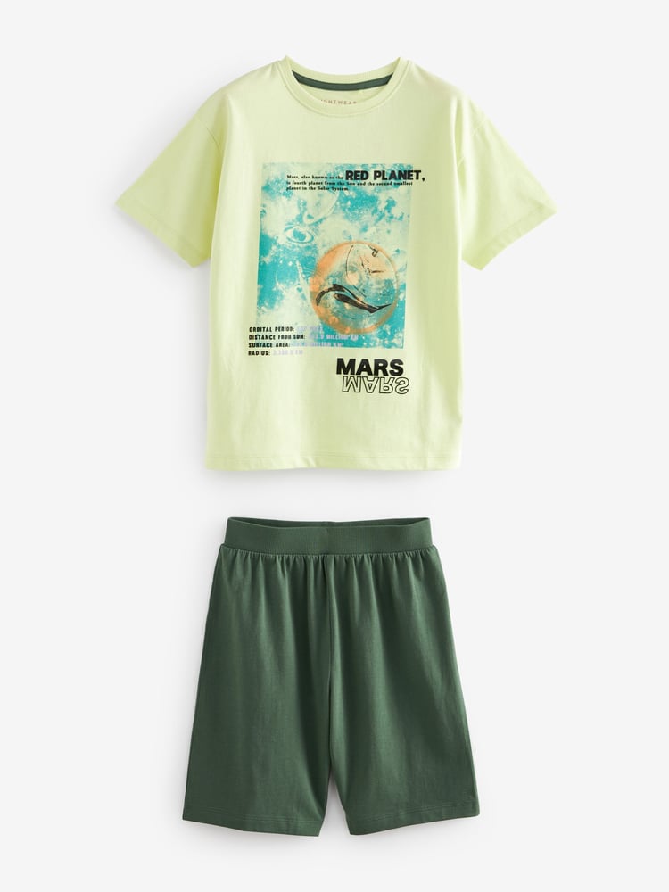 Green/Orange Short Pyjamas 3 Pack (3-16yrs) - Image 2 of 7