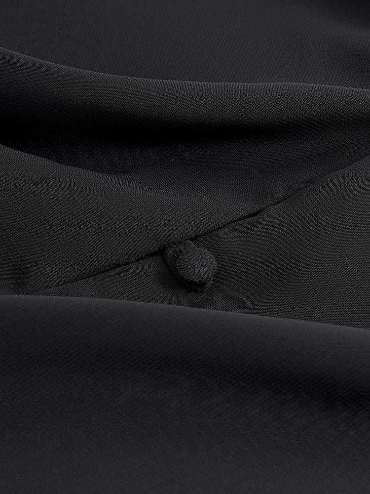 Black V-Neck Long Sleeve Blouse - Image 6 of 6