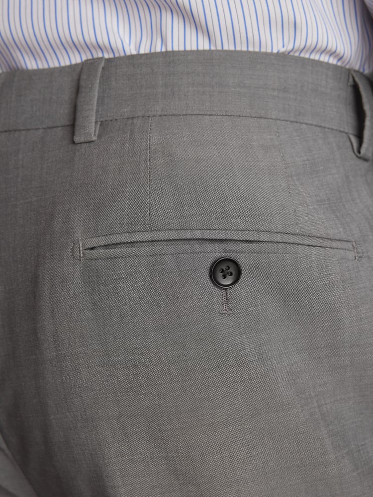 Light Grey Regular Fit Signature Tollegno Wool Suit: Trousers - Image 6 of 6