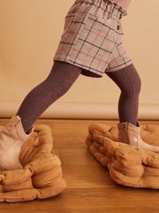 Brown Check Pull-on Shorts & Tights Set (3mths-7yrs) - Image 4 of 9