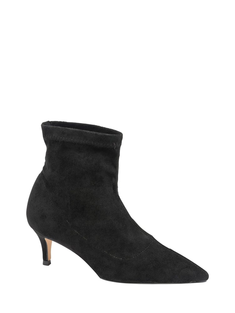 Ravel Dark Black Imi Suede Sock Ankle Boots - Image 1 of 4 Ravel Dark Black Imi Suede Sock Ankle Boots - Image 1 of 4