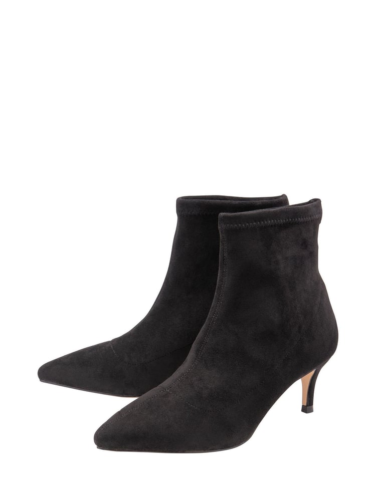 Ravel Dark Black Imi Suede Sock Ankle Boots - Image 2 of 4 Ravel Dark Black Imi Suede Sock Ankle Boots - Image 2 of 4