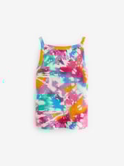 Rainbow Tie Dye 6 Pack Rib Strappy Vest (3-16yrs) - Image 6 of 8