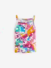 Rainbow Tie Dye 6 Pack Rib Strappy Vest (3-16yrs) - Image 7 of 8