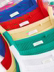 Rainbow Tie Dye 6 Pack Rib Strappy Vest (3-16yrs) - Image 8 of 8