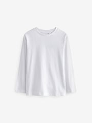 White 5 Pack Long Sleeve T-Shirts (3-16yrs) - Image 2 of 5
