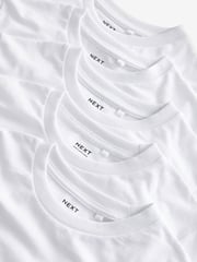 White 5 Pack Long Sleeve T-Shirts (3-16yrs) - Image 4 of 5