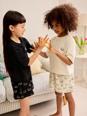 Black/White Smile Short Pyjamas 2 Pack (3-16yrs) - Image 3 of 9
