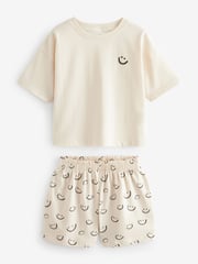 Black/White Smile Short Pyjamas 2 Pack (3-16yrs) - Image 6 of 9