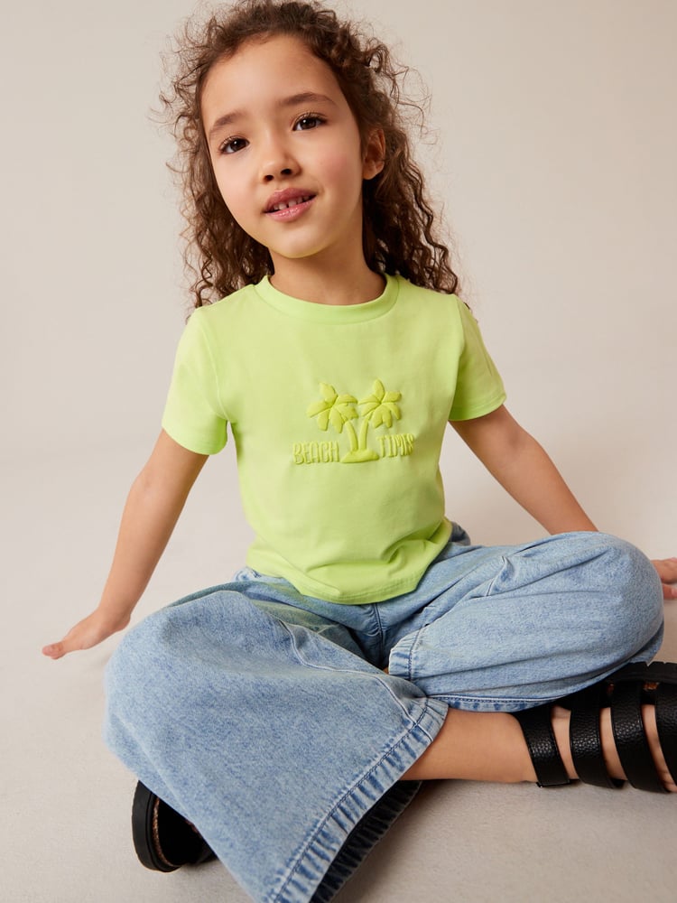 Green/Orange 3 Pack Bright Slogan Boxy T-Shirts (3-16yrs) - Image 1 of 10