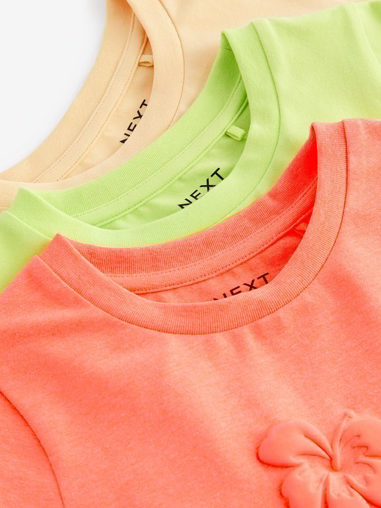 Green/Orange 3 Pack Bright Slogan Boxy T-Shirts (3-16yrs) - Image 10 of 10