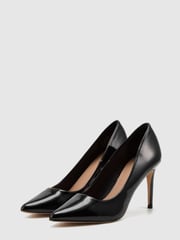 Novo Black Patent Regular Fit Impossible Point Toe Stiletto Court Shoes - Image 3 of 3