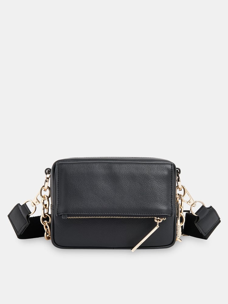Whistles Black Chain Bibi Cross-Body Bag - Image 2 of 5