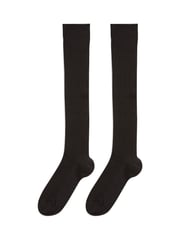 Black 2 Pack Cotton Rich Over Knee School Socks - Image 1 of 2