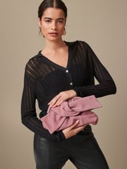 Pink Leather Bow Clutch Bag - Image 2 of 10