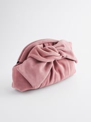 Pink Leather Bow Clutch Bag - Image 4 of 10