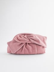 Pink Leather Bow Clutch Bag - Image 5 of 10