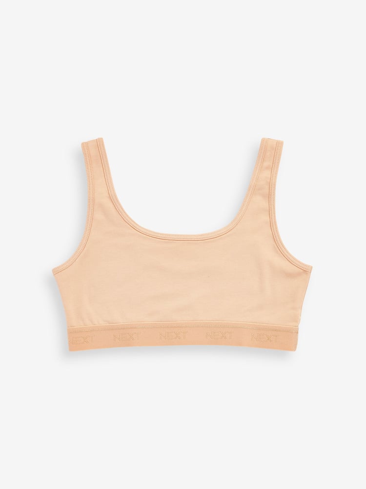 Vanilla Cream Crop Tops 3 Pack (5-16yrs) - Image 2 of 3