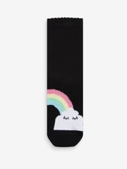Black 5 Pack Cotton Rich Character Ankle School Socks - Image 2 of 5