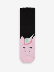 Black 5 Pack Cotton Rich Character Ankle School Socks - Image 4 of 5