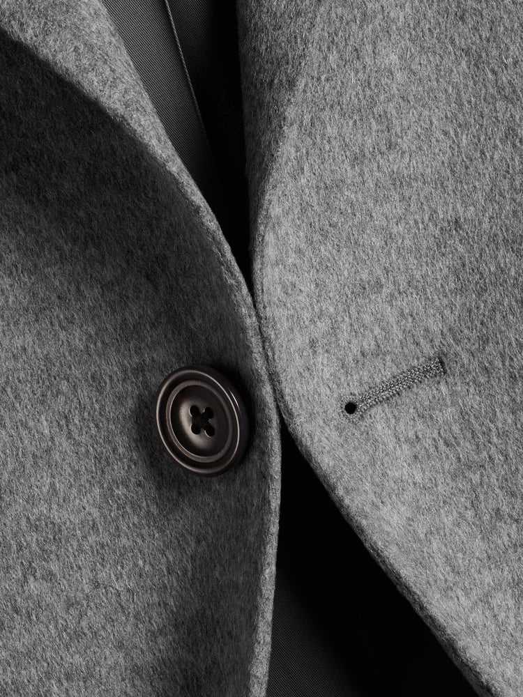 Charles Tyrwhitt Grey Pure Wool Overcoat - Image 6 of 6
