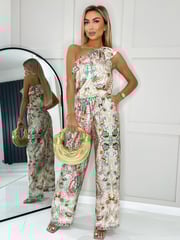 AX Paris Frill One Shoulder Jumpsuit - Image 4 of 4