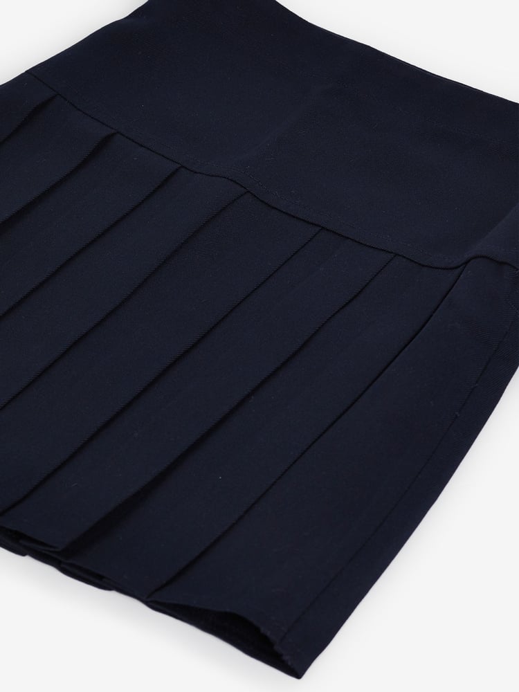 Navy Blue Longer Length Regular Waist Pleated School Skirts 2 Pack (3-16yrs) - Image 5 of 5