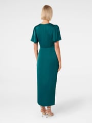 Forever New Green Forever New Estelle Flutter Sleeve Midi Dress - Image 2 of 4