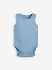Blue 7 Pack Baby Vest Bodysuits - Image 6 of 8