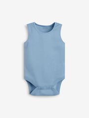 Blue 7 Pack Baby Vest Bodysuits - Image 8 of 8